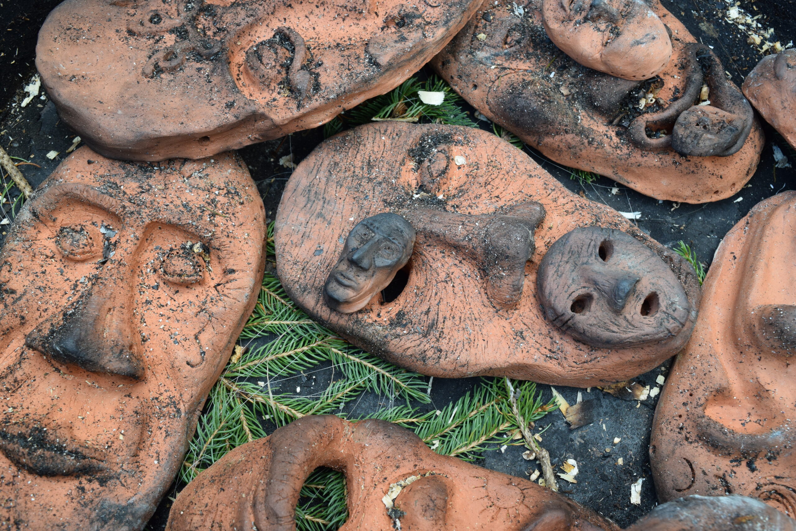 An image of indigenous clay masks