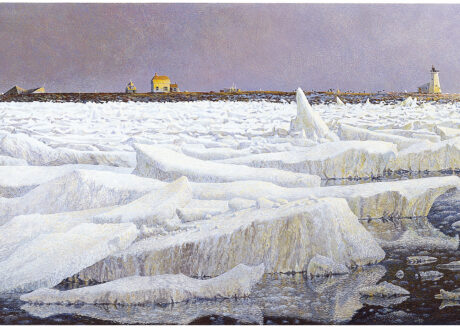 Tom Forrestall Painting Island in the Ice