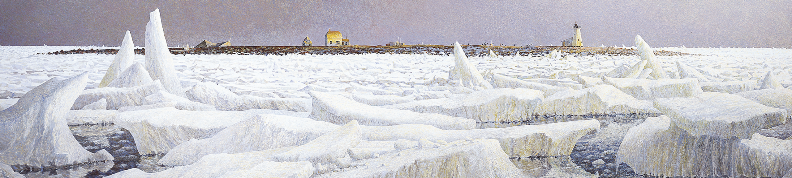 Tom Forrestall Painting Island in the Ice