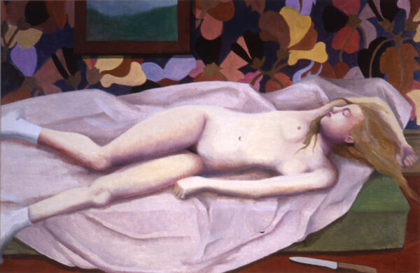 Nude with Knife by Louise Scott
